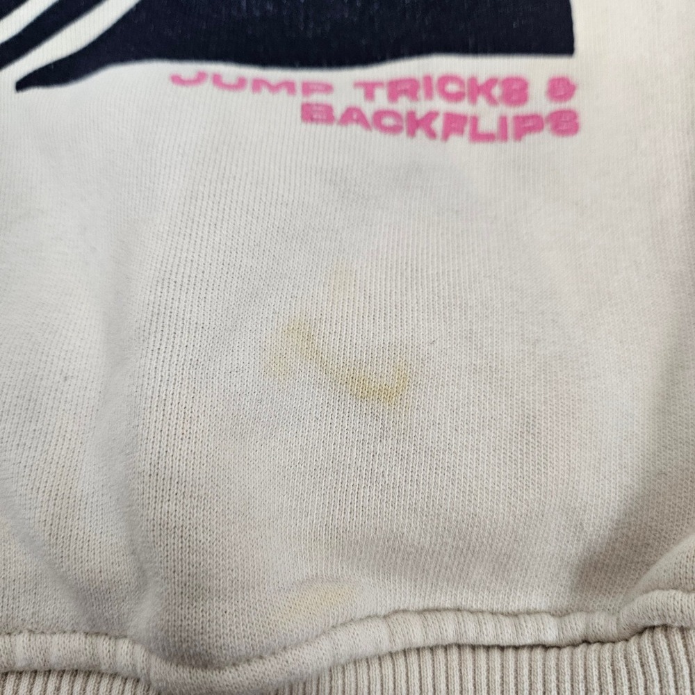 Zara Kids Beige Sweatshirt Jump Tricks Backflips Graphic Pullover 18-24 Months - Picture 6 of 9